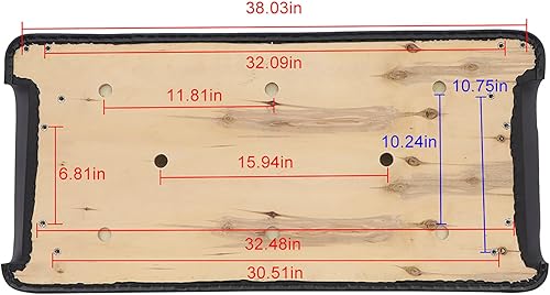 Miniatura 5 de SCITOO Cojines de repuesto para asiento delantero de carrito de golf, asiento de cojín de carrito de golf para Club Car DS, negro, juego de 2 piezas