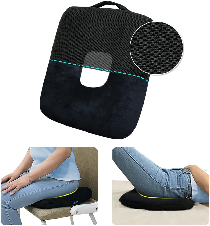 AOSSA Donut Pillow for Bed Sores, Tailbone Pain, Postpartum Recovery – Hemorrhoid Relief Cushion, Coccyx & Sitting Seat Cushion for Butt Pressure Relief