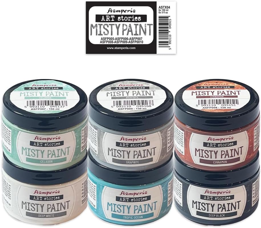 Stamperia ASTL006 Flat Brush, Brown/Black, One Size, 40 Count