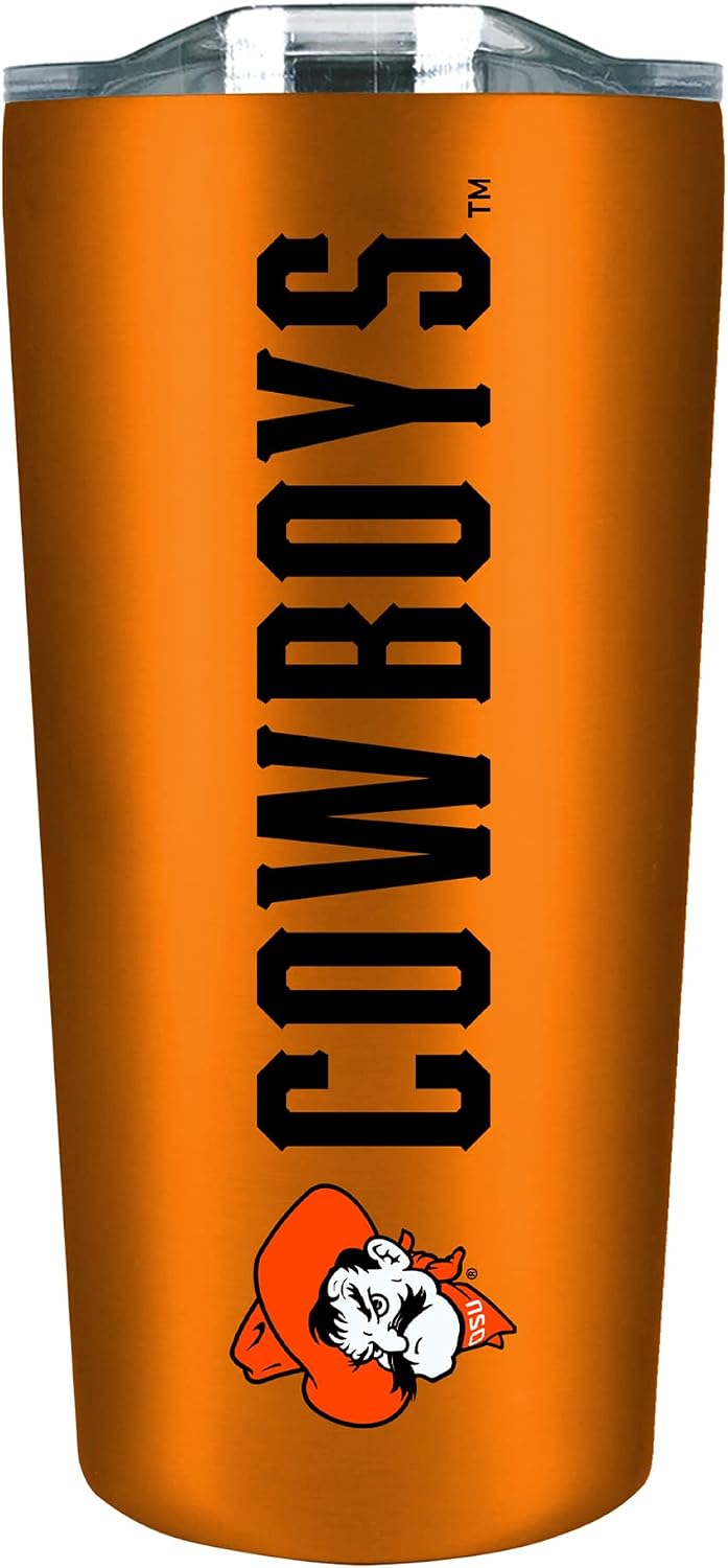 The Fanatic Group Oklahoma State University Cowboys Double Walled Soft Touch Tumbler, Design-1 - Orange
