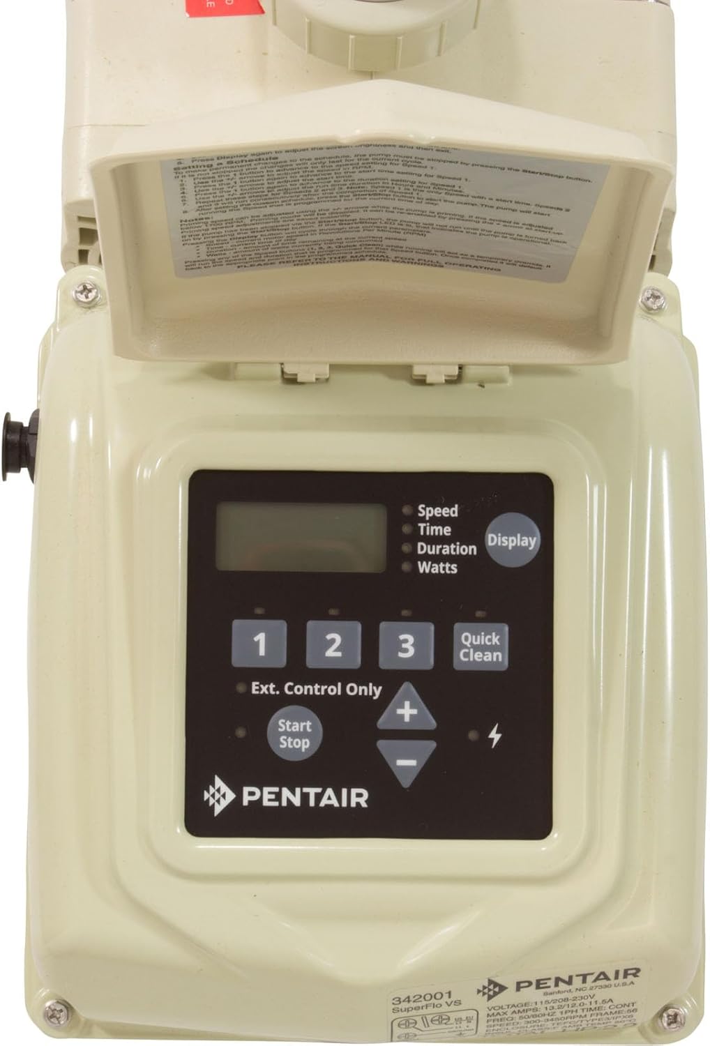 Digital Control Keypad of Pentair SuperFlo VS pump