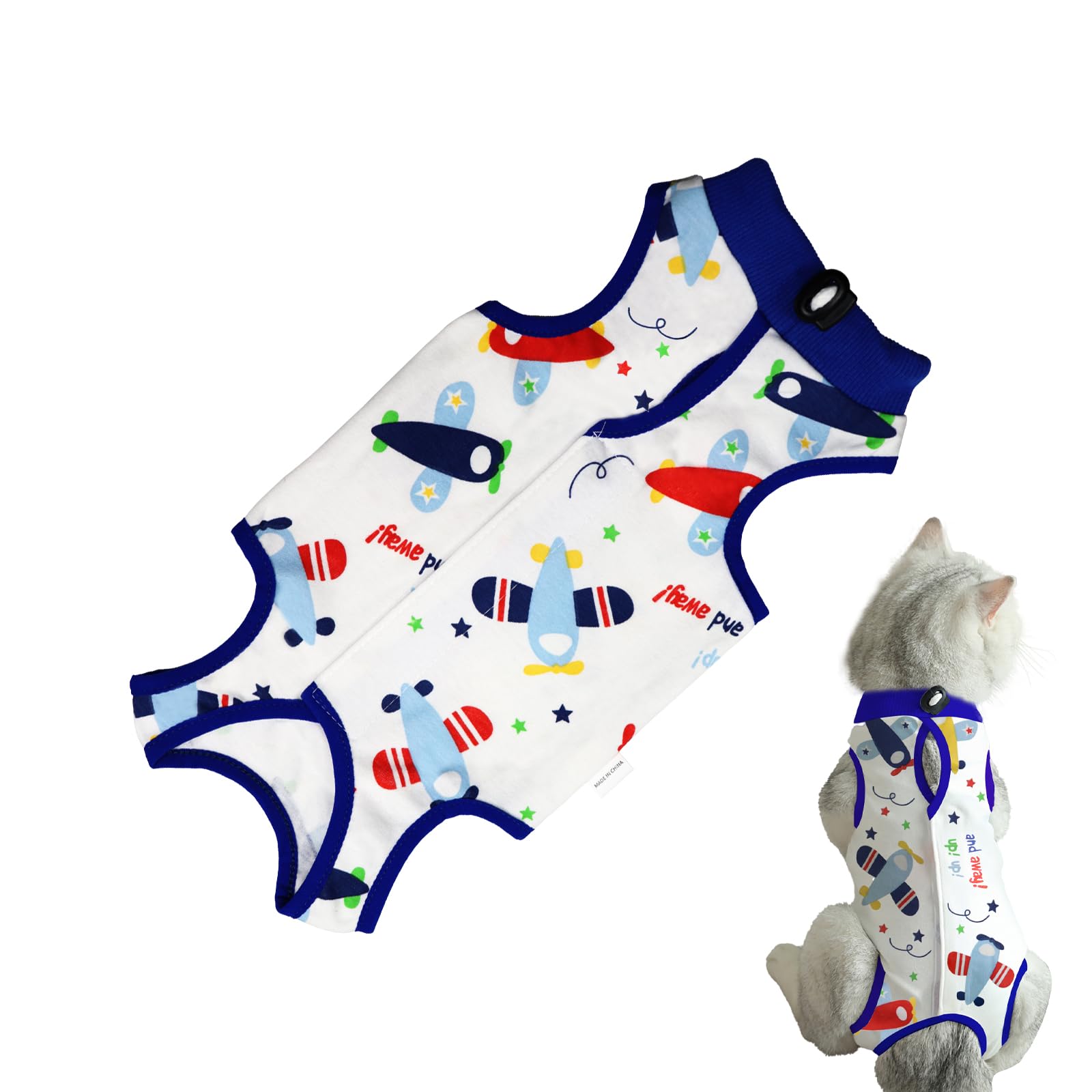 Cat Professional Recovery Suit，Body Suits for Abdominal Wounds or Skin Diseases，E-Collar Alternative for Cats, Onesie Cat Clothes After Surgery Collar & Cone Alternative — view 34