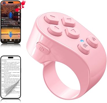 TikTok Scrolling Ring Remote Control, Page Turner for iPad iPhone Tablets