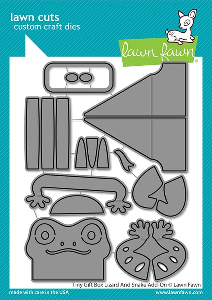 Lawn Fawn - Tiny Gift Box Frog & Tiny Gift Box Lizard or Snake Add-on