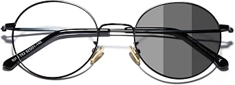 Cyxus Round Blue Light Glasses, Metal Computer Glasses for Men and Women | PC lenses with adjustable nose pads for work, study, reading, gaming, video calls and everyday screen time