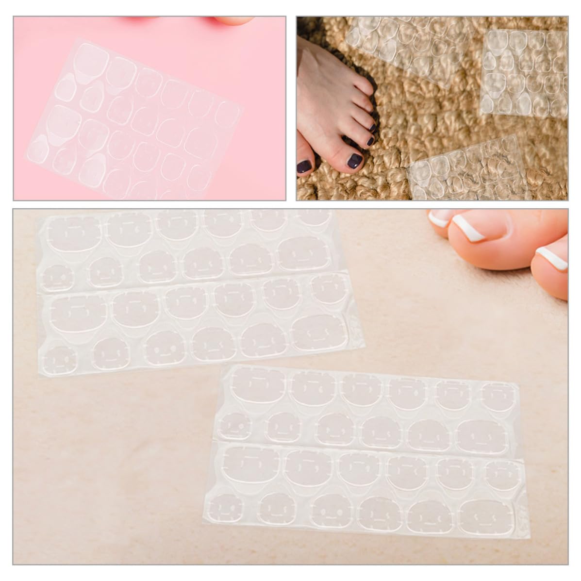 100 Sheets Gel Nail Glue Double Side Sticky Tabs for False Nails Practical and Convenient to Use for Manicure and Supplies