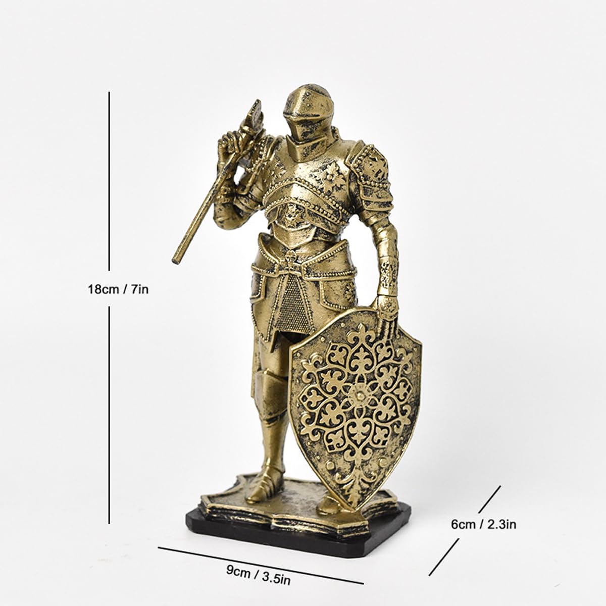 medievale soldato figura, Spartan warrior Scultura, Decorazione da giardino cavaliere vintage, Decorazioni creative per l'ufficio di casa, Regali da collezione