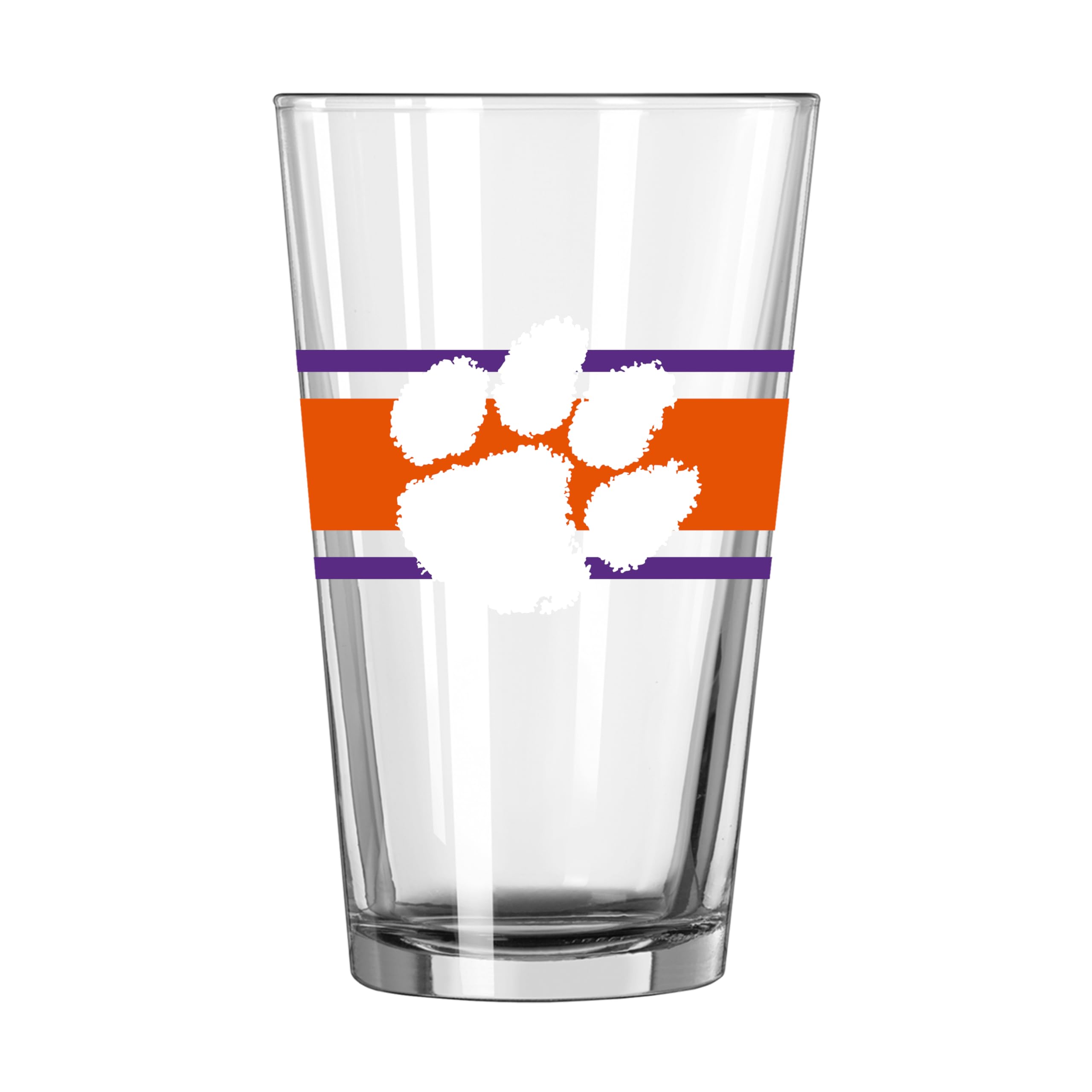 Logo Brands NCAA 16 oz Pint Glass - Durable Glass With Bold Team Color– Chip-Resistant Rim Drinkware For Fans, Tailgates, Home Bars &amp; Everyday Use