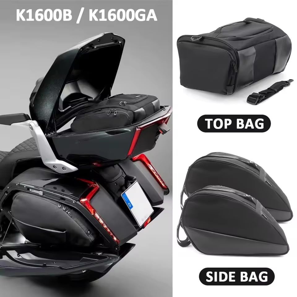 Alforja lateral para motocicleta BMW K1600B y K1600 Grand America, bolsa impermeable de nailon resistente, montaje en asiento, nueva miniatura 6