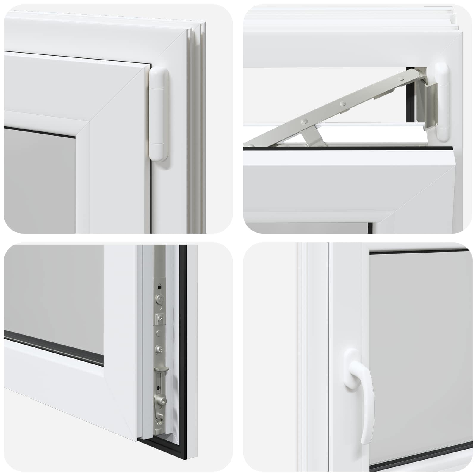 vidaXL Finestra per Soffitta RISOR 120 x 60 cm PVC e Vetro Bianco, Solaio, Isolamento Termico Moderno, Finestre Energy Efficient, Fissaggi in Vetro PVC Silenziati