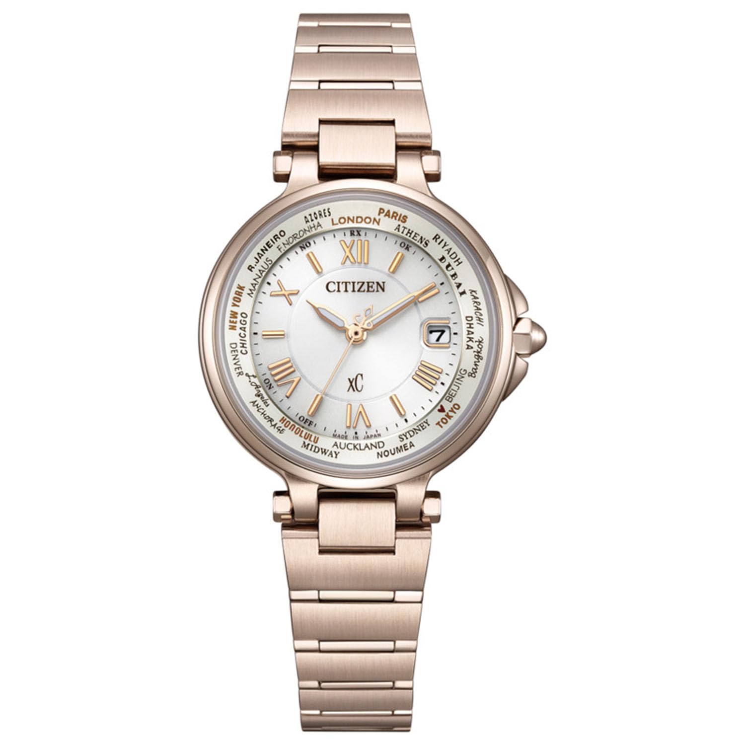 Amazon.co.jp: [CITIZEN] 腕時計 xC (電波時計/防水/サクラ色) EC1017