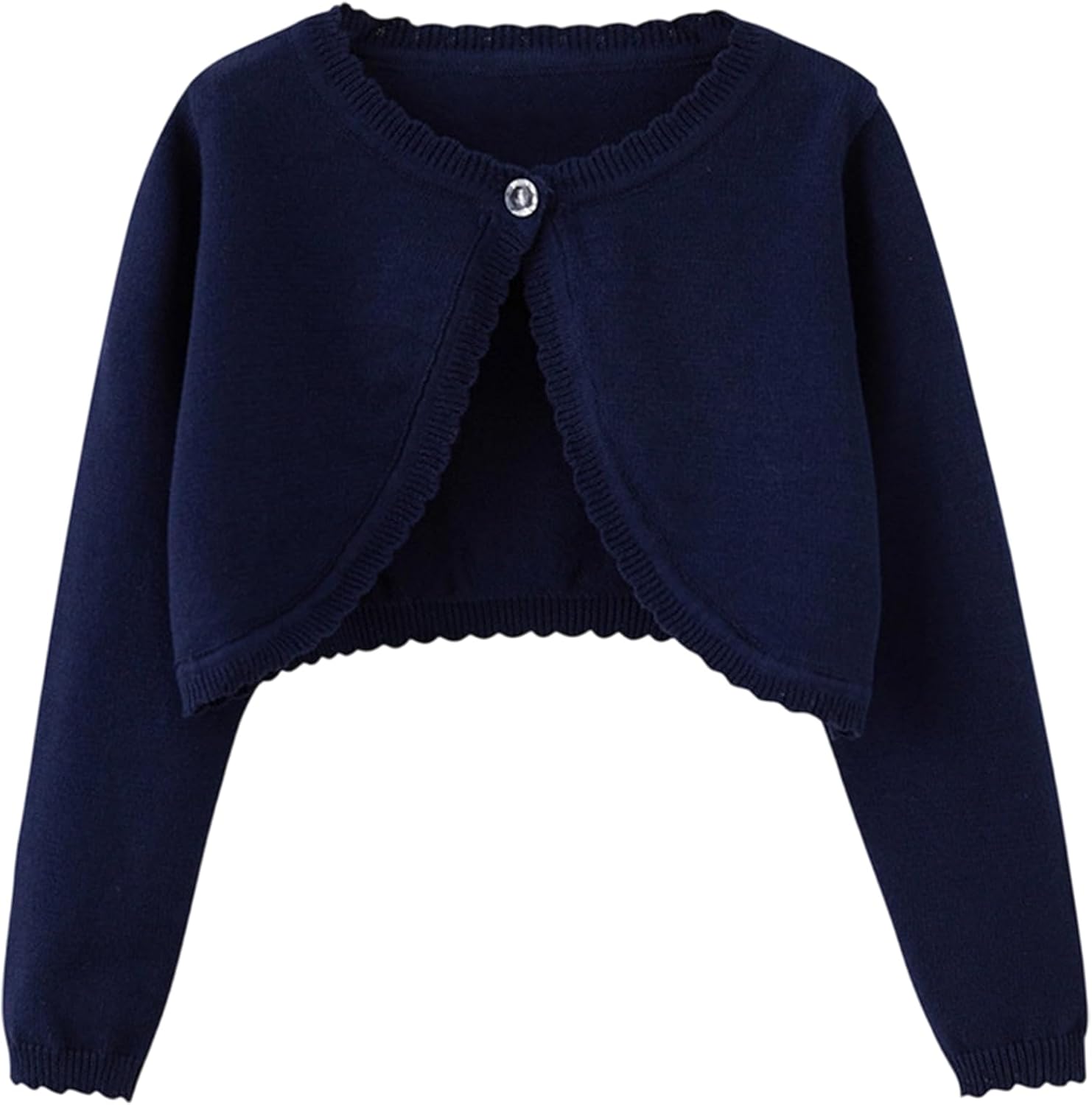 Toddler Baby Girls Cardigan Cotton Knit Button Up Cropped Sweater
