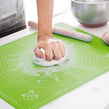 Jamboree Silicone Baking Mat with Measurement Non Stick Mat for Pastry Rolling, Kneading Fondant, Baking Pad, Table Sheet, Non Slip Cooking Mat, Bake Pizza Cake