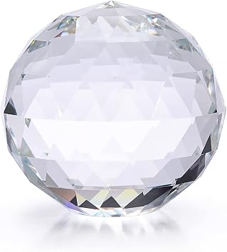 OwnMy 80MM Clear Crystal Suncatcher Ball Sparkle Crystal Suncatcher Prism