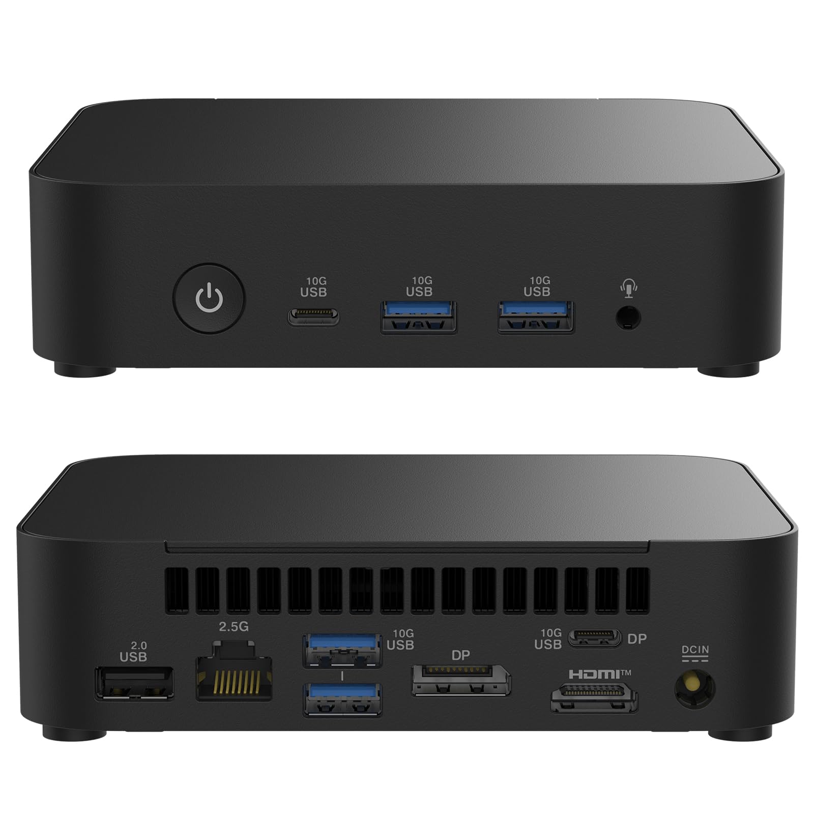 Cutesliving NUC 14 Elite Mini PC compatibile con Intel N97 Quad-Core, 16GB DDR5 RAM, 4K Triple Display, Wi-Fi 6E, design compatto 0.56L per ufficio/digital signage/uso incorporato (Barebone No RAM/SSD