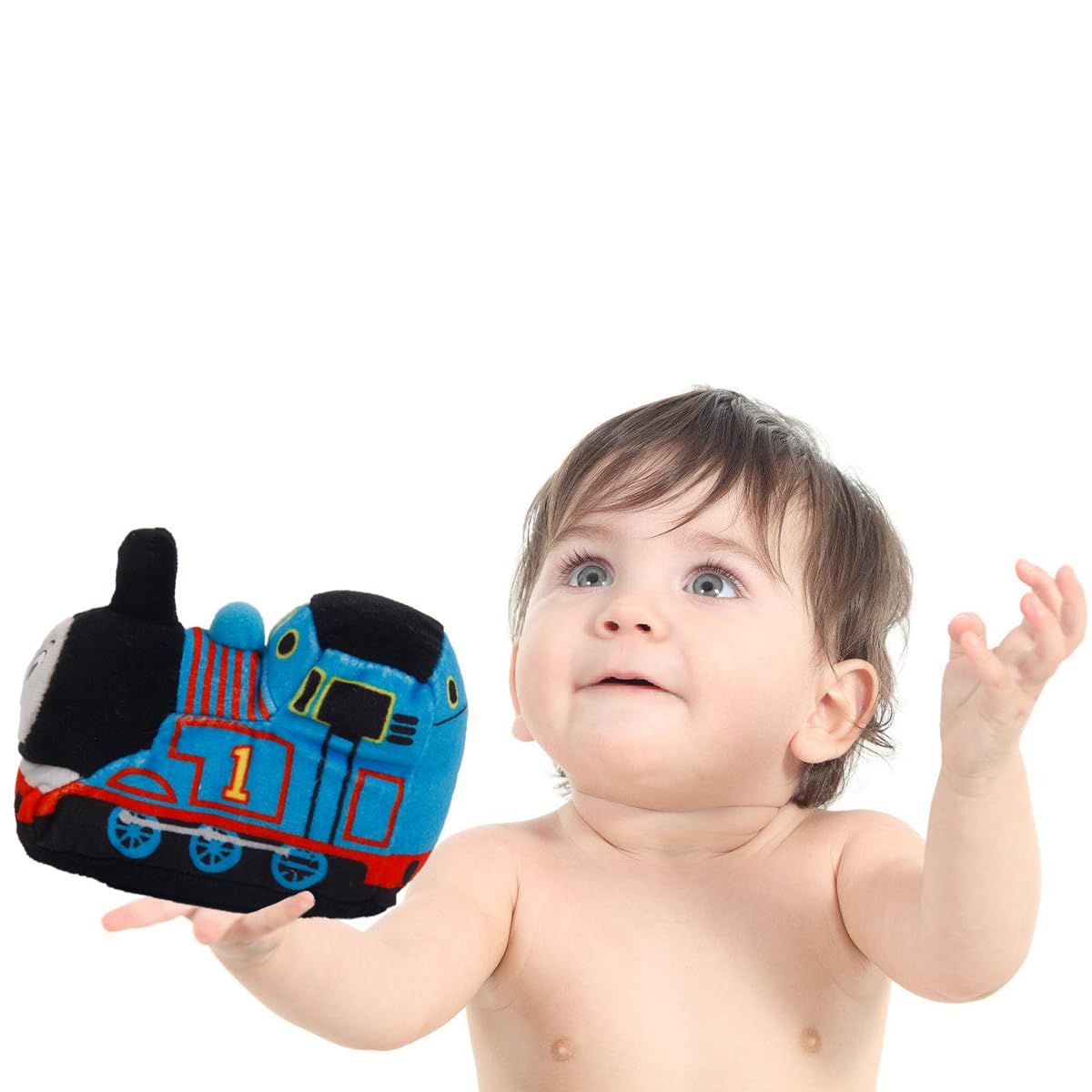 Thomas Plush Train with his Friends 4SET Stuffed Gift Buddy - Thomas, James,Percy&Kenji，5in, Fans Favorite, can be Used as a Centerpiece， for Room Decor Party Supplies (Thomas)