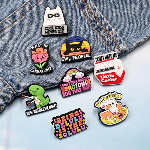 Image of Cute Pins Bulk,Funny Backpack Pin Lapel Badge Pins Set for Jackets,Hats,Backpack