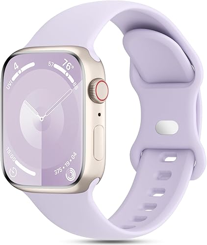 Miniatura 19 de Sport Silicone Band Compatible with Apple Watch 38mm 40mm 41mm 42mm 44mm 45mm 46mm 49mm Women Men, Soft Waterproof Strap Replacement Wristband for