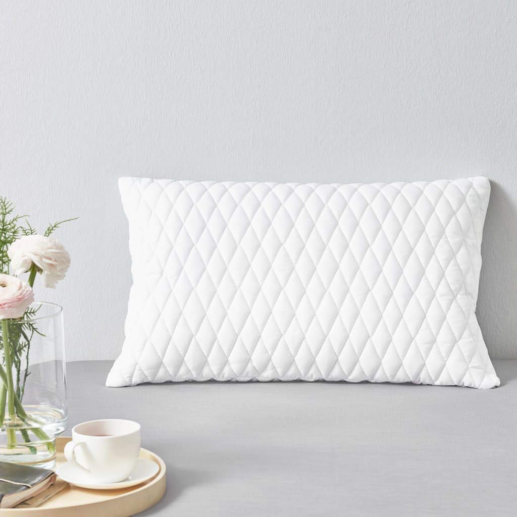Set di 2 cuscini da 60 x 40 x 14 cm in memory foam, cuscino cervicale per comfort durante il sonno e supporto ortopedico, ideale per letto, divano, hotel, viaggi e persone allergiche