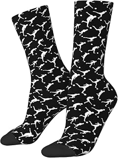 874 Work Socks, Soccer Player Silhouette Walking Socks Classic Trainer Socks Wicking Athletic Socks For Walking Outdoor Women 40cm