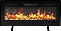 DUMOS 42" Freestanding Electric Fireplace Heater - 1500W/750W, 169 Flame Colors, Remote Control, Timer, Wall Mount or Recessed Insert