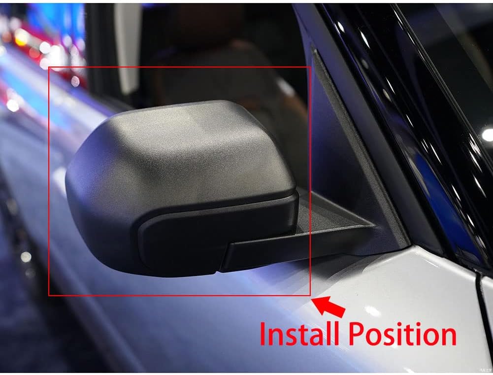 Beautost Fit for Ford 2021 2022 2023 2024 2025 Bronco Sport Rear View Mirror Side Molding Guard Cover Trims Chrome ABS