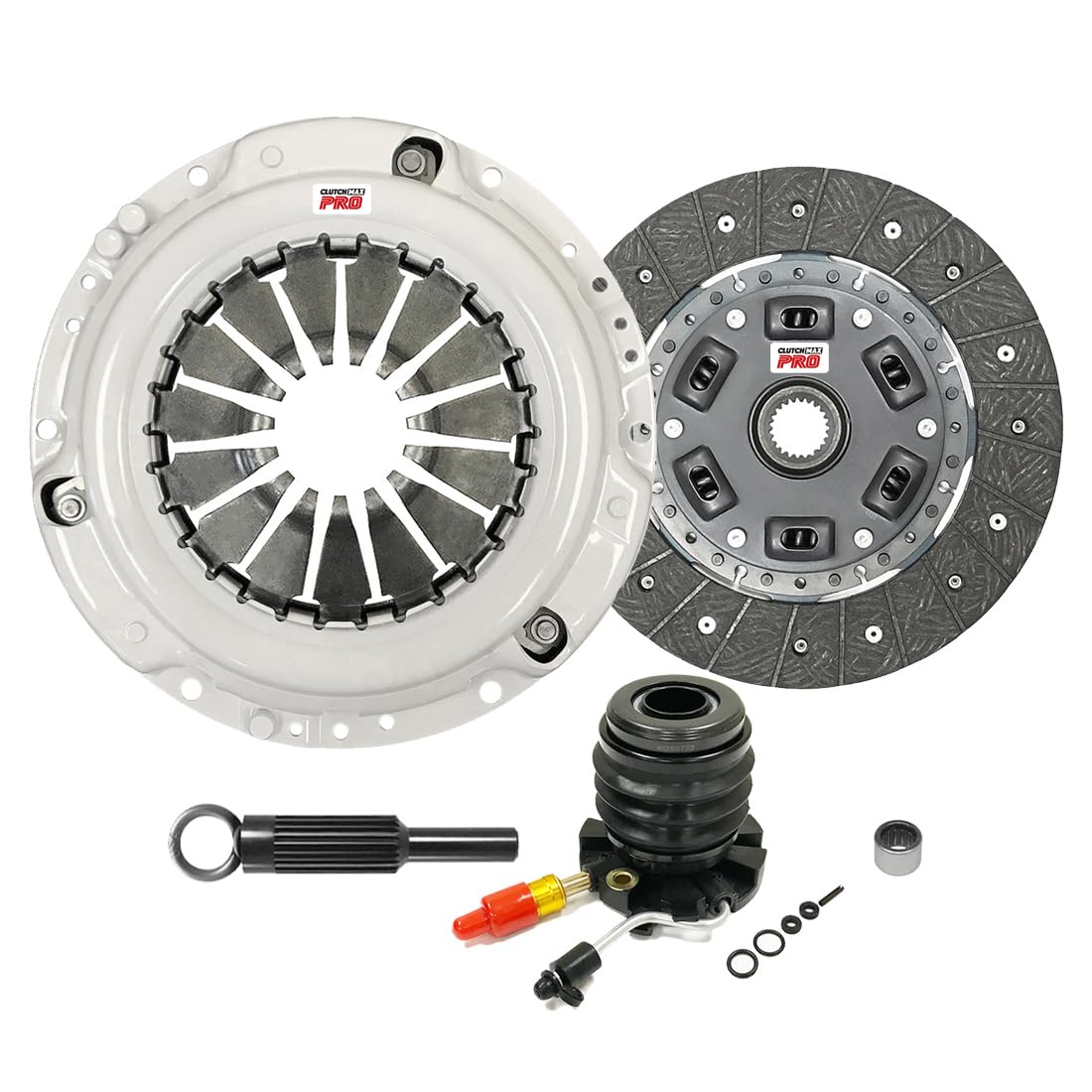 ClutchMaxPRO Heavy Duty OEM Clutch Kit with Slave Cylinder Compatible with 1995-2011 Ford Ranger 1995-2010 Mazda B2300 1998-2001 B2500 11/1994-2008 B3000 2.3L 2.5L 3.0L (CP07141HDWS-CK)