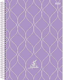 Kit de Cadernos, São Domingos, Universitário, 1 Matéria, Capa Dura, Lavender, 80 Folhas, Pacote com 4