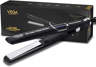 Pro Sleek Titanium Straight Hair Straightener with 20 Sec Ultra Fast Heat Up, Adjustable Temperature Setting, 60min Auto Swtich-off, Overheating Protection for Salon, (VPPHS-02)
