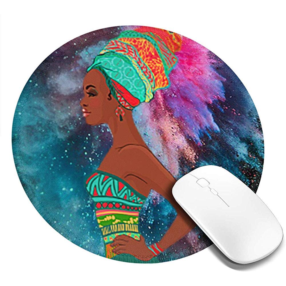 Sex African American Woman Mousepad Gaming Mouse Pad Round Mouse Pads for Computers Laptop