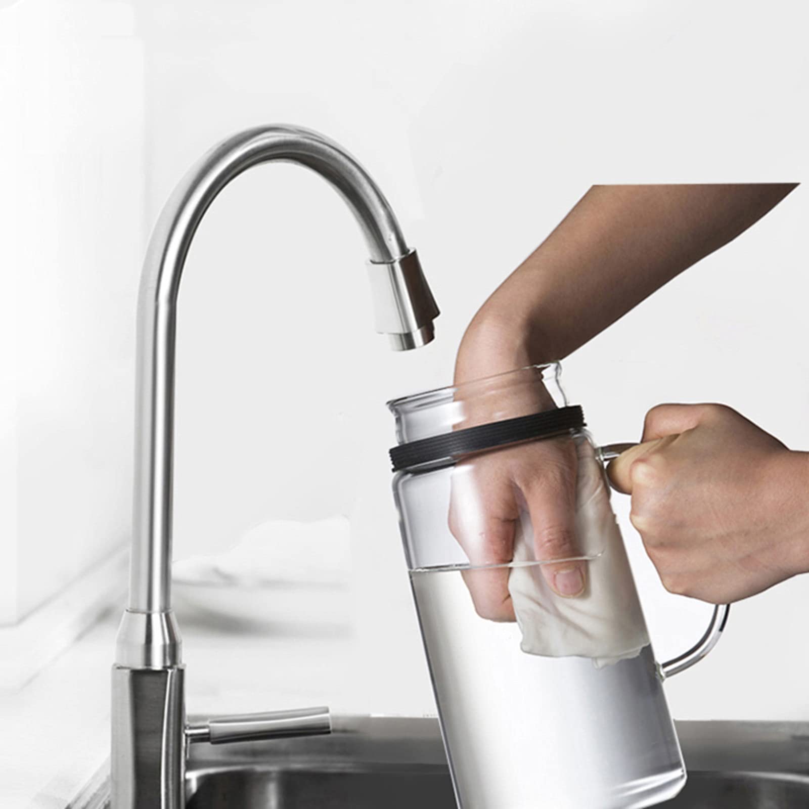Jarra Agua Fria Jarra de vidrio de gran capacidad con mango y tapa de la jarra a prueba de polvo sellada con anillo de sellado de silicona para leche, jugo, bebidas caseras Jarra Agua Detox Frutas