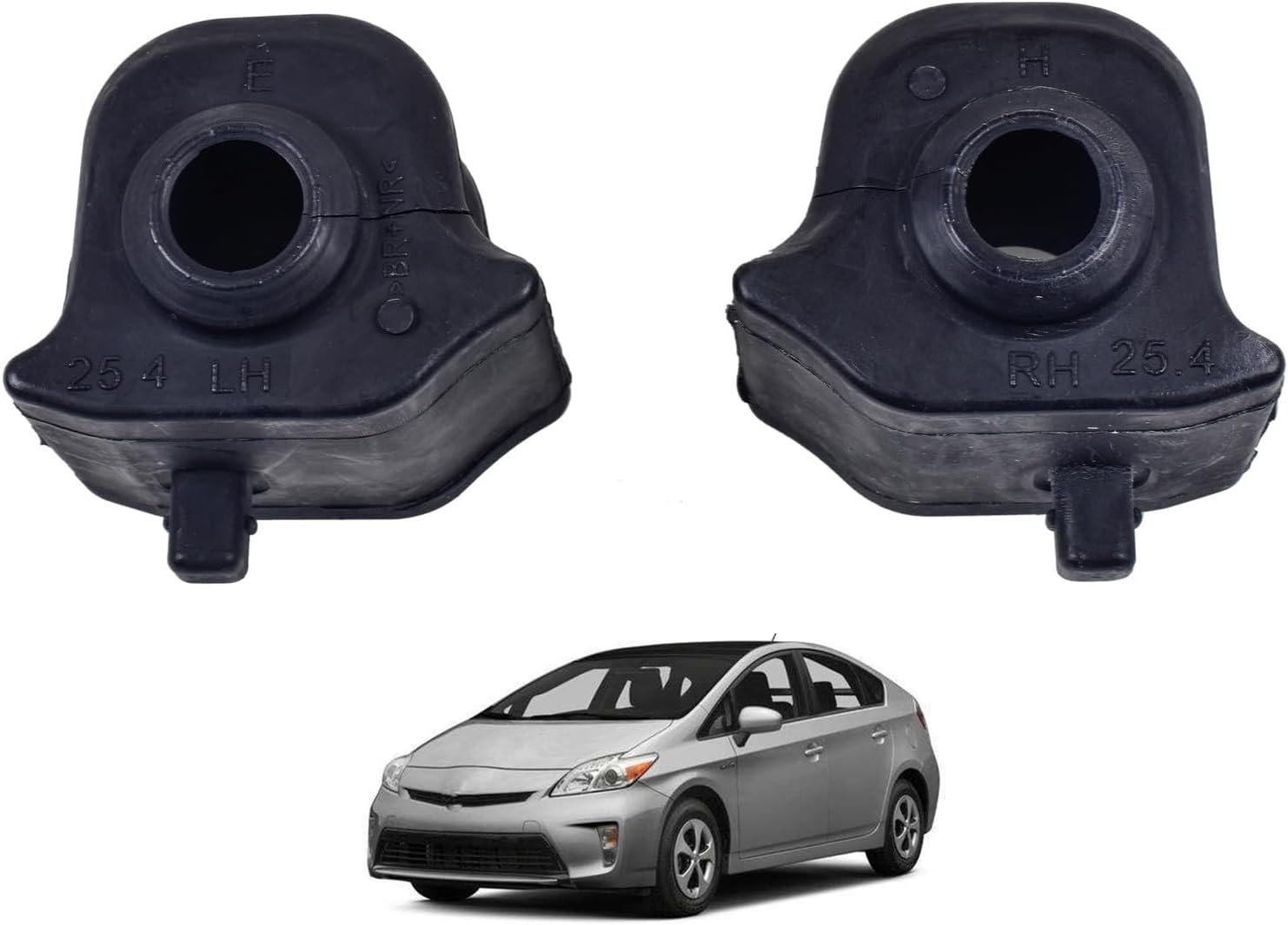 BestParts Pair Front Stabilizer Sway Bar Bushings Left and Right Compatible with Toyota Prius 2009-2015; Compatible with Prius Plug-In 2009-2015 Replace 48815-47030 48815-47020