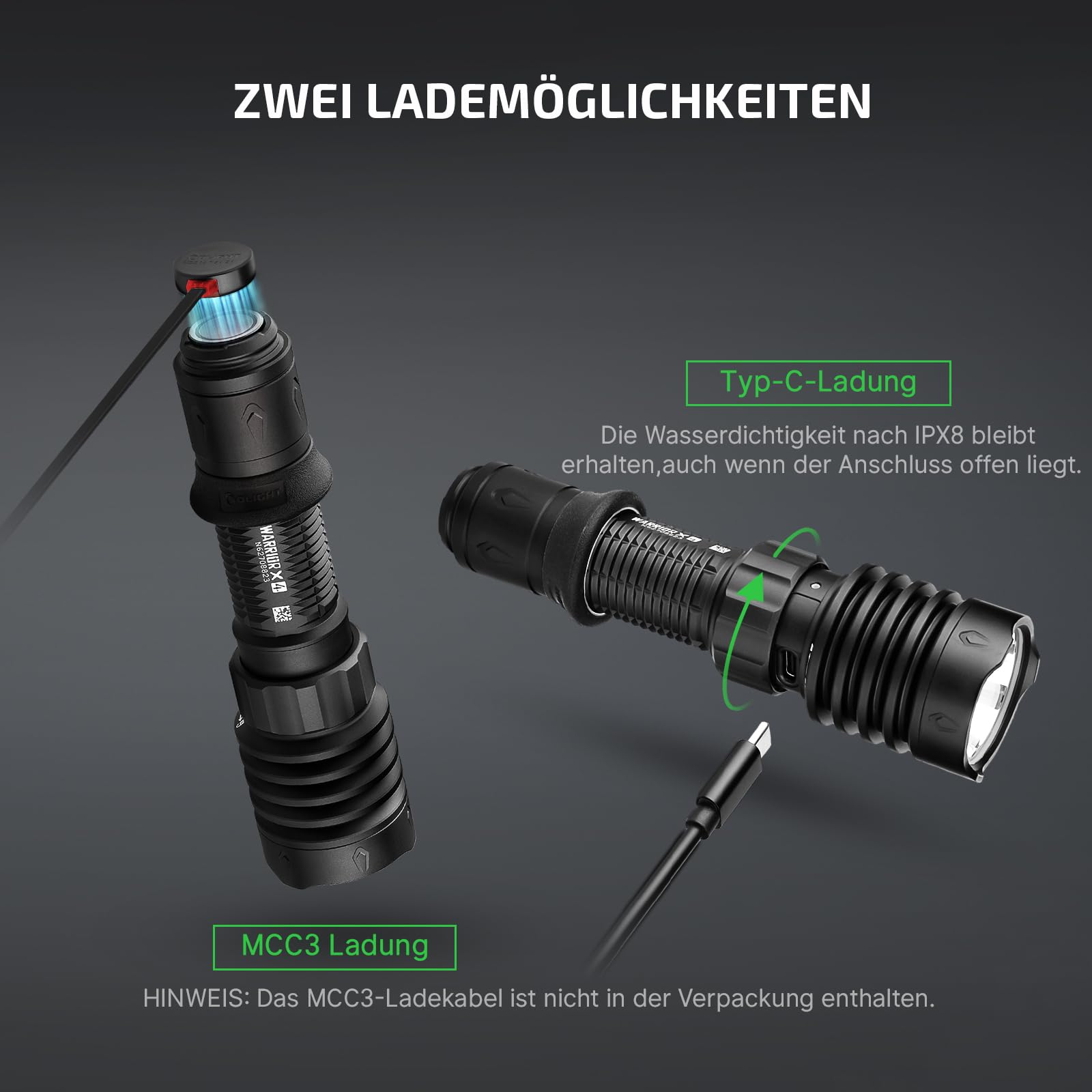 OLIGHT Warrior X 4 LED Taschenlampe 2600 Lumen 630 Meter 