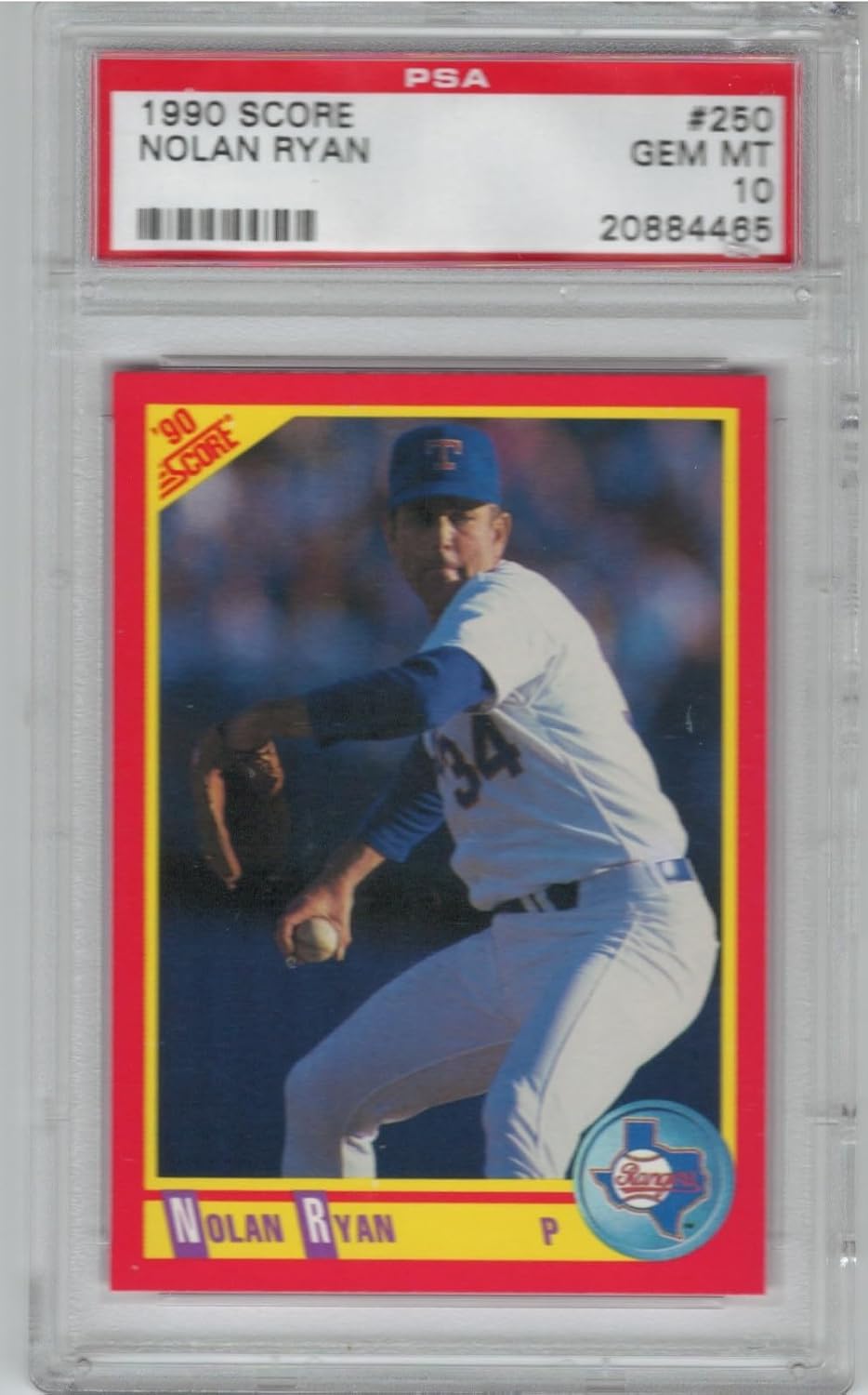 PSA Gem Mint 10 1990 Score Nolan Ryan Baseball Card