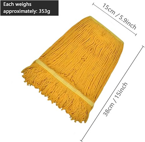 Miniatura 2 de Cabezal de trapeador comercial de alta resistencia, cabezal de trapeador de cuerdas, cabezal de repuesto de trapeador de hilo de algodón, cabezal de