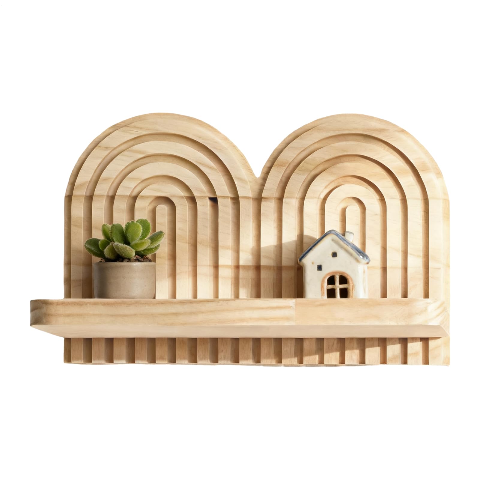 Étagères flottantes en bois bohème pour sublimer le salon la chambre et le couloir