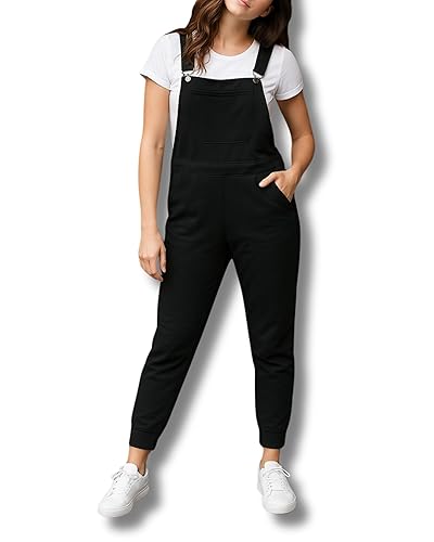 Unisex Sweatpant Overalls – Relaxed Fit Bib Overall with Jogger