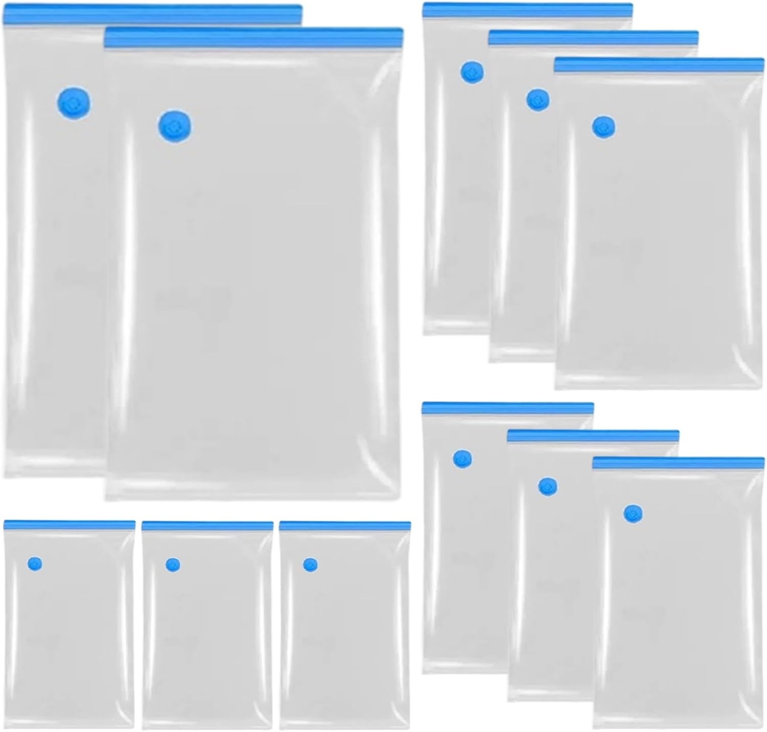 12Pcs/Set Vacuum Storage Bag, Multi-Size Space Saver Bags with Hand Pump for Clothes, Blankets & Pillows, Home and Travel Storage