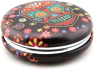Sugar Skull Compact Mirror Mexican Skull Travel Mirror Dia de Los Muertos Accessories