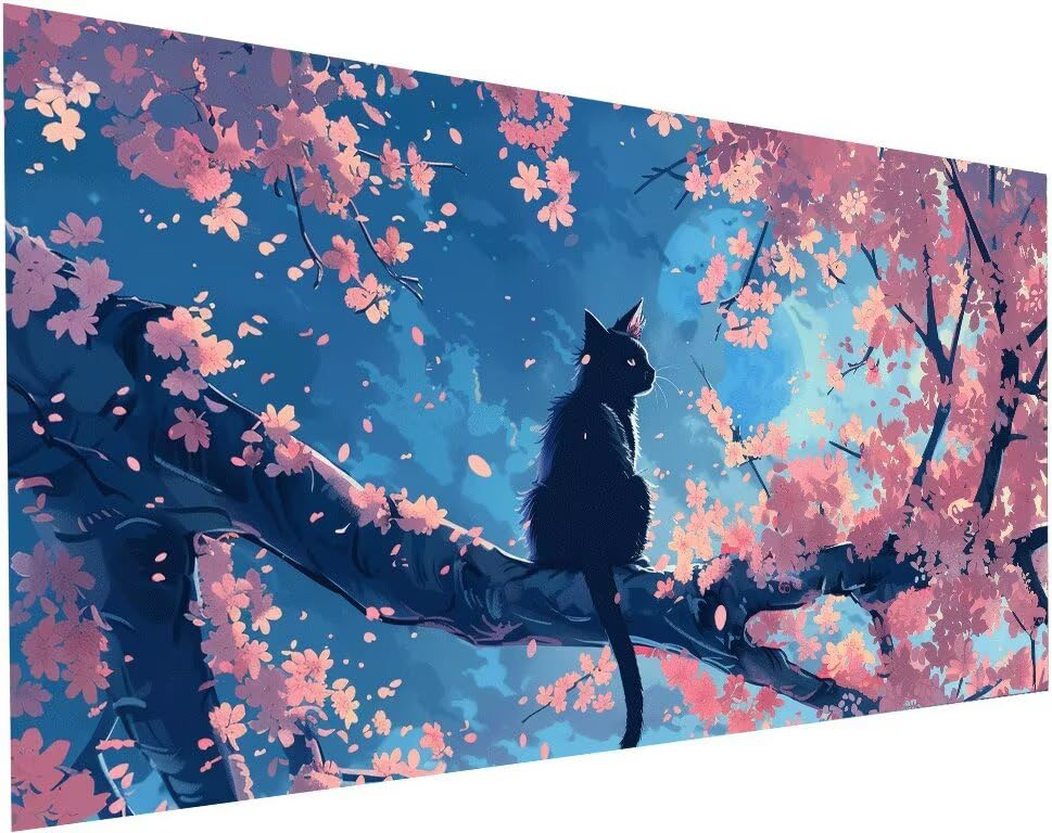 Diamond painting chat 60x120 cm broderie diamant kit complet de loisirs créatifs