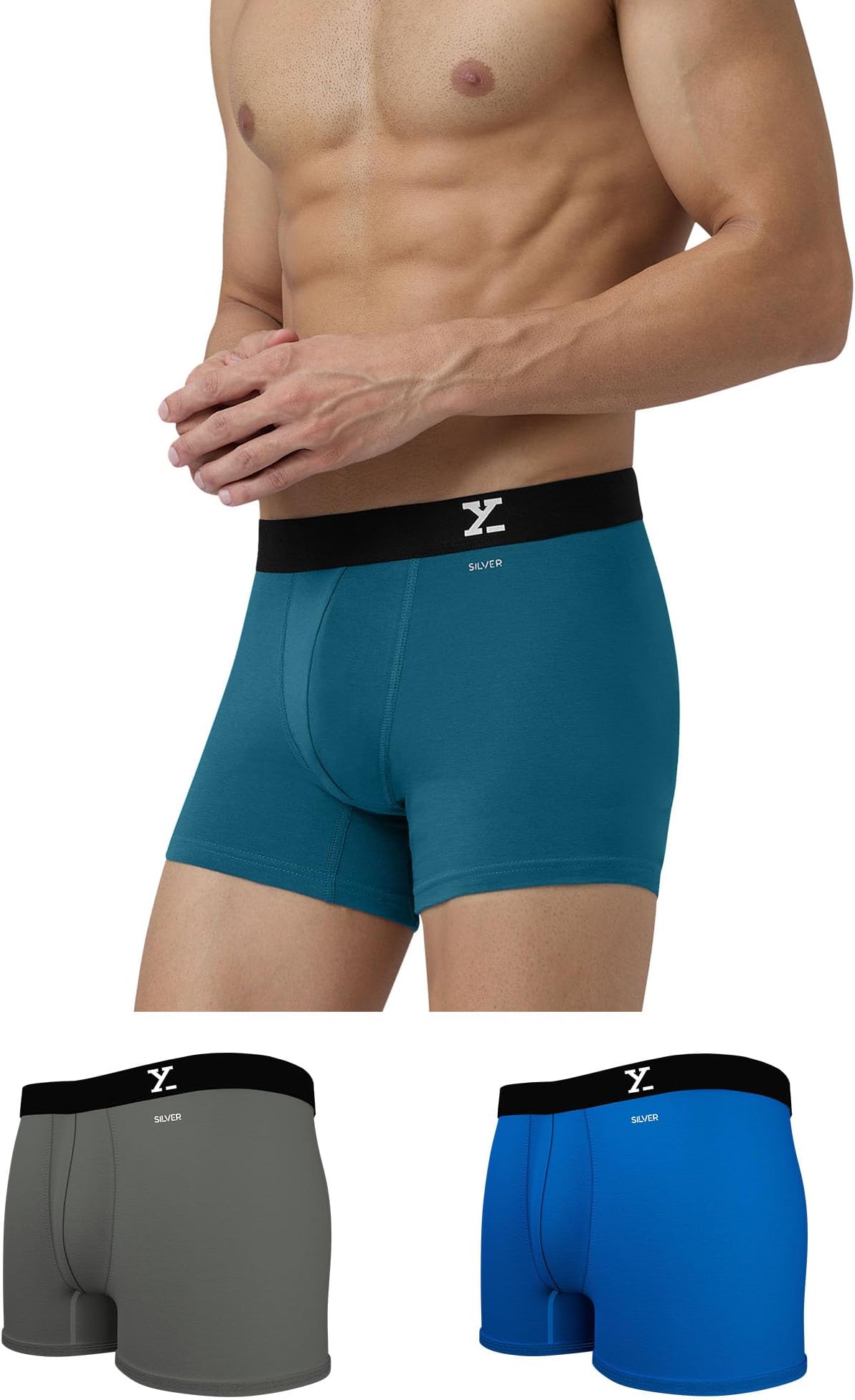 XYXX Men's Cotton Trunks (Pack of 3)