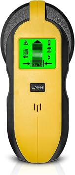 5-in-1 Stud Finder Wall Scanner Detects Wood, Metal & AC Wires with HD LCD Display & Audio Alarm