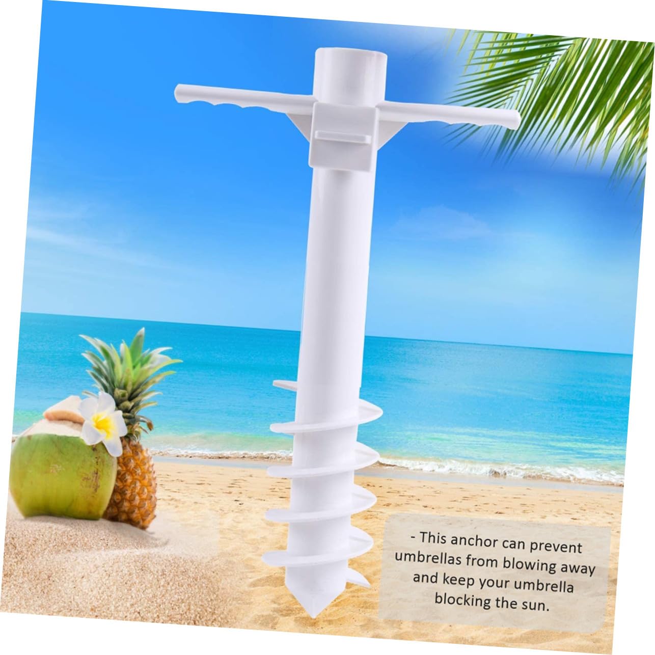 Ancre portable pour parasol de plage – Support de sable léger pour parasol d'extérieur – Accessoire essentiel pour le jardin et la mer pour un parasol stable