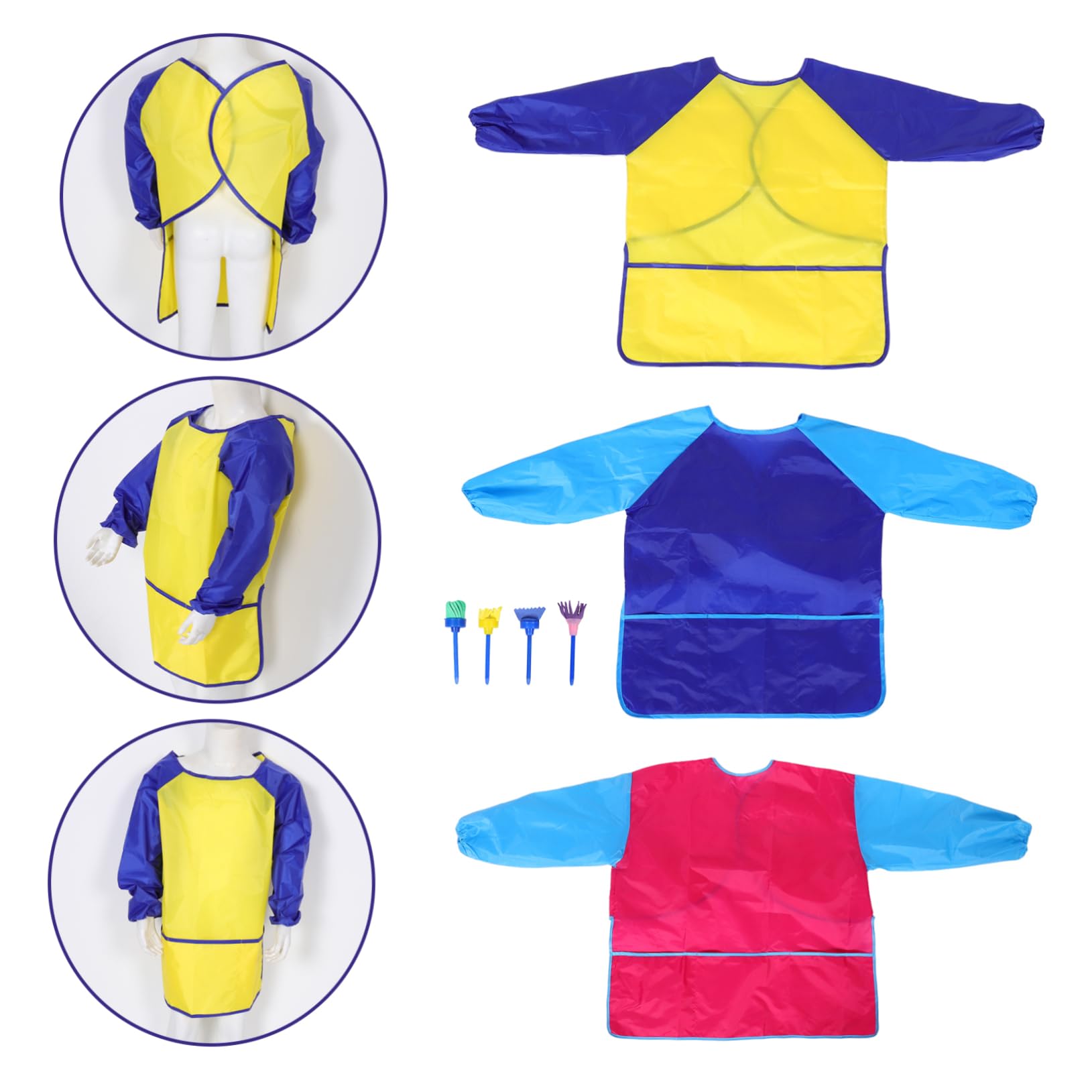 SUPVOX 1 Set Grembiule per Maniche Lunghe e Apron Multifunzionale per Pittura e Confortevole per Attività Creative e Giocattoli