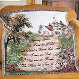 Collections Etc Amazing Grace Tapestry Throw Blanket