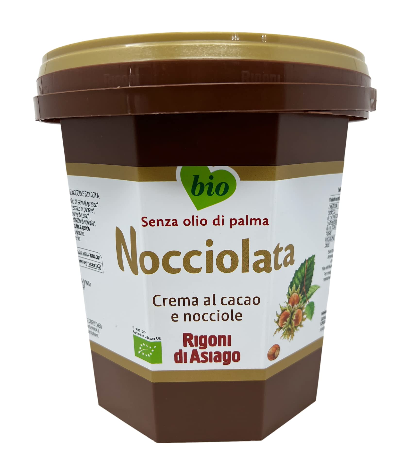 Nocciolato - Secchiello di crema Spalmabile al cacao e nocciole 2,5kg BIO