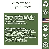 Vista 8 de Shampoo Bar and Conditioner Set with Travel Case Strengthen and Repair Dry Hair Coconut, Castor Oil, Shea Butter Made in USA 2-pk