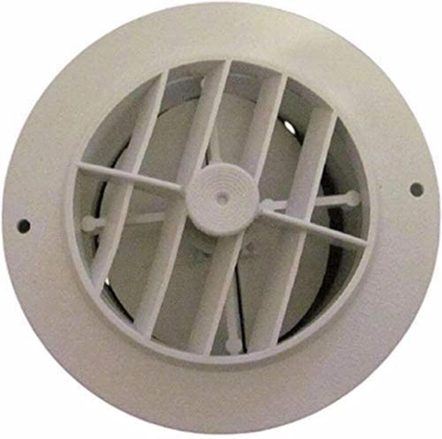 Round Vent Cover 3840RWH 360 Rotation 5 1/2 Face 4 Back White Round Rotaire Grille Damper Heat AC Register Vent RV