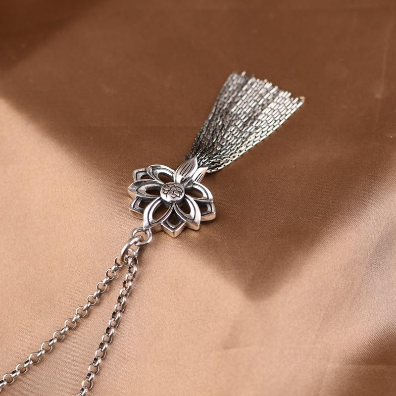 Pendentif en argent sterling 925 pour collier long de chaîne de pull