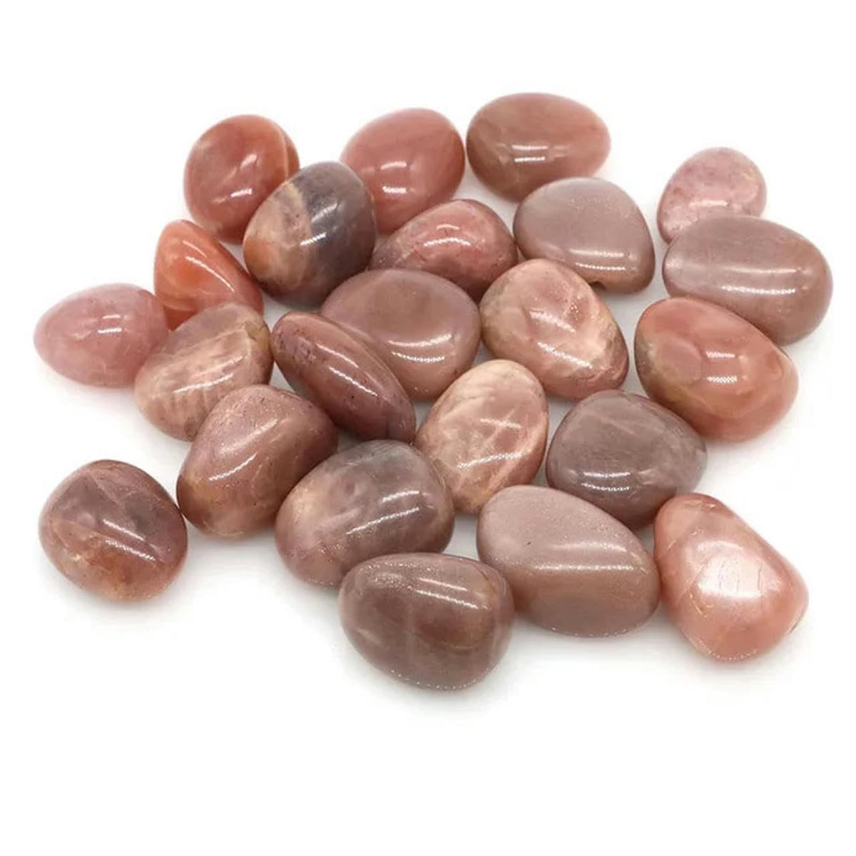 Piedras caídas naturales Mineral a granel Grava Espécimen Cristales curativos Cuarzo Gemas energéticas Mineral Acuario Jardín Hogar Ación-Piedra lunar-1000g